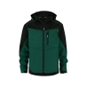 Veste softshell triple couche bicolore avec capuche amovible Vert/noir – Dassy Jakarta