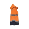 Veste softshell haute visibilité triple couche capuche amovible Orange/marine – Dassy Malaga Women