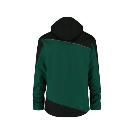 Veste softshell triple couche bicolore avec capuche amovible Vert/noir – Dassy Jakarta