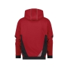 Sweat à capuche de travail coton zippé avec détails réfléchissants Rouge/noir – Dassy Lunax