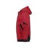 Sweat à capuche de travail coton zippé avec détails réfléchissants Rouge/noir – Dassy Lunax
