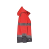 Veste softshell haute visibilité triple couche capuche amovible Rouge/gris – Dassy Malaga Women