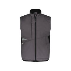Gilet hiver softshell triple couche stretch imperméable Gris/noir – Dassy Fusion Next