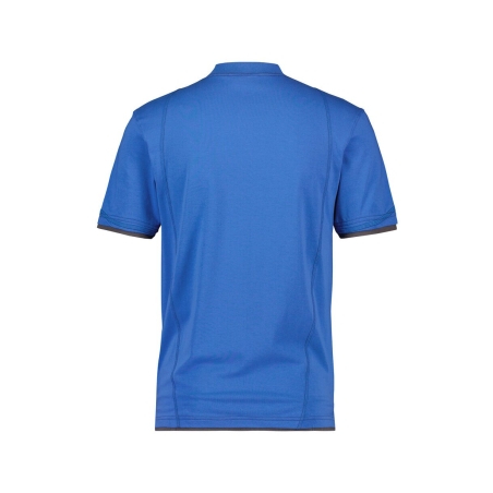 T-shirt de travail manches courtes col rond stretch coton Bleu azur/gris anthracite – Dassy Kinetic