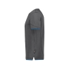 T-shirt de travail manches courtes col rond stretch coton Gris anthracite/bleu azur – Dassy Kinetic