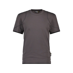 T-shirt de travail manches courtes col rond stretch coton Gris anthracite/noir – Dassy Kinetic