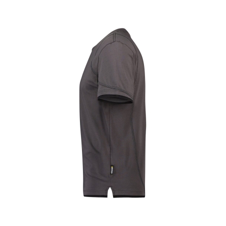 T-shirt de travail manches courtes col rond stretch coton Gris anthracite/noir – Dassy Kinetic