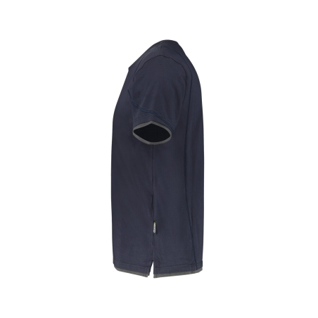 T-shirt de travail manches courtes col rond stretch coton Bleu nuit/gris anthracite – Dassy Kinetic