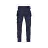 Pantalon de travail stretch multipoches slim fit 4-way Bleu nuit/gris anthracite coupe courte – Dassy Matrix