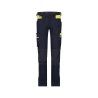 Pantalon de travail stretch multipoches adjusted fit Bleu nuit/jaune fluo – Dassy Hong Kong