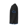 T-shirt de travail manches courtes col rond stretch coton Noir/bleu azur – Dassy Kinetic