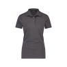 Polo de travail femme manches courtes coton piqué coupe cintrée Gris ciment – Dassy Leon Women