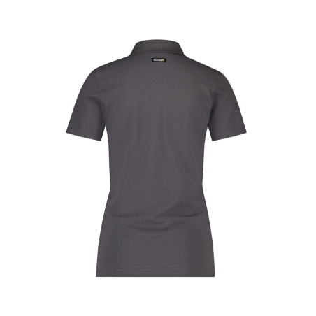 Polo de travail femme manches courtes coton piqué coupe cintrée Gris ciment – Dassy Leon Women