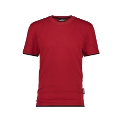 T-shirt de travail manches courtes col rond stretch coton Rouge/noir – Dassy Kinetic
