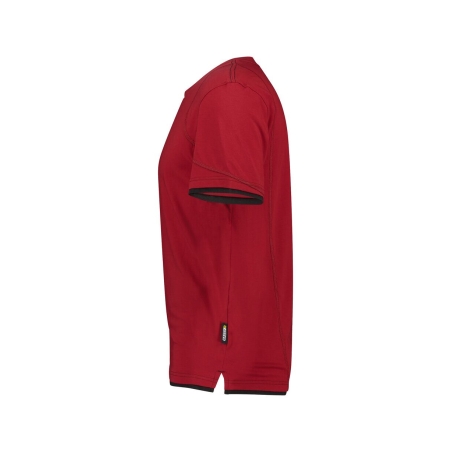 T-shirt de travail manches courtes col rond stretch coton Rouge/noir – Dassy Kinetic