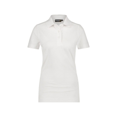 Polo de travail femme manches courtes coton piqué coupe cintrée Blanc – Dassy Leon Women