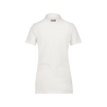 Polo de travail femme manches courtes coton piqué coupe cintrée Blanc – Dassy Leon Women