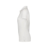 Polo de travail femme manches courtes coton piqué coupe cintrée Blanc – Dassy Leon Women