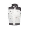 Gilet hiver bicolore multipoches doublure polaire Blanc/gris ciment – Dassy Hulst