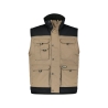 Gilet hiver bicolore multipoches doublure polaire Beige/noir – Dassy Hulst