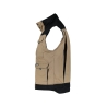 Gilet hiver bicolore multipoches doublure polaire Beige/noir – Dassy Hulst