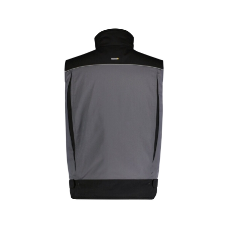 Gilet hiver bicolore multipoches doublure polaire Gris ciment/noir – Dassy Hulst