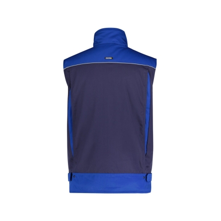 Gilet hiver bicolore multipoches doublure polaire Marine/bleu roi – Dassy Hulst