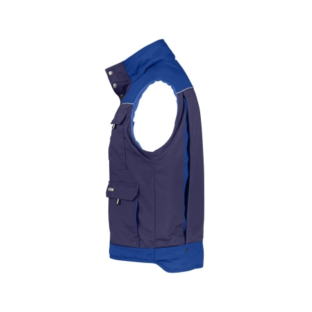 Gilet hiver bicolore multipoches doublure polaire Marine/bleu roi – Dassy Hulst