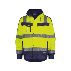 Veste hiver haute visibilité imperméable classe 3 matelassée Jaune fluo/marine – Dassy Lima
