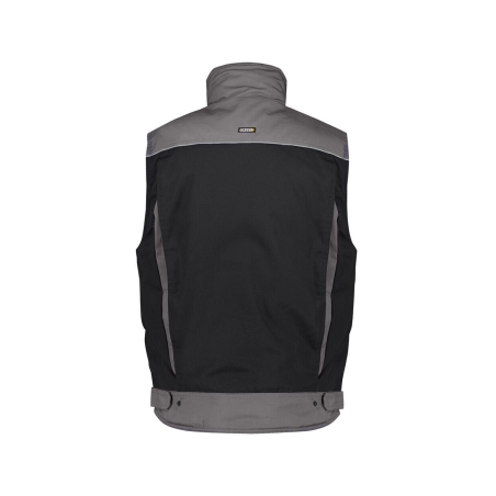 Gilet hiver bicolore multipoches doublure polaire Noir/gris ciment – Dassy Hulst