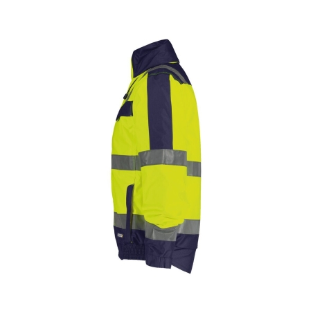 Veste hiver haute visibilité imperméable classe 3 matelassée Jaune fluo/marine – Dassy Lima