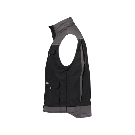 Gilet hiver bicolore multipoches doublure polaire Noir/gris ciment – Dassy Hulst