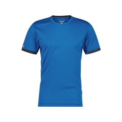 T-shirt de travail manches courtes anti-UV UPF 50+ respirant Bleu azur/gris anthracite – Dassy Nexus