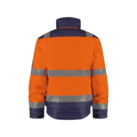Veste hiver haute visibilité imperméable classe 3 matelassée Orange fluo/marine – Dassy Lima