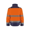 Veste hiver haute visibilité imperméable classe 3 matelassée Orange fluo/marine – Dassy Lima