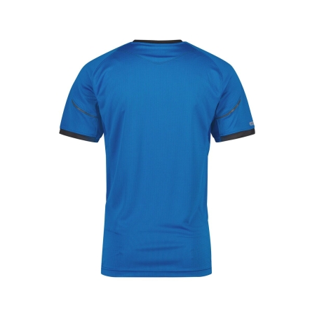T-shirt de travail manches courtes anti-UV UPF 50+ respirant Bleu azur/gris anthracite – Dassy Nexus