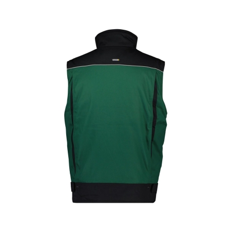 Gilet hiver bicolore multipoches doublure polaire Vert/noir – Dassy Hulst
