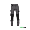 Pantalon de travail stretch multipoches slim fit genouillères Gris anthracite/noir coupe longue – Dassy Impax