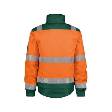 Veste hiver haute visibilité imperméable classe 3 matelassée Orange fluo/vert – Dassy Lima