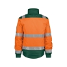 Veste hiver haute visibilité imperméable classe 3 matelassée Orange fluo/vert – Dassy Lima