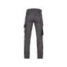 Pantalon de travail stretch multipoches slim fit genouillères Gris anthracite/noir coupe longue – Dassy Impax