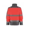 Veste hiver haute visibilité imperméable classe 3 matelassée Rouge fluo/gris ciment – Dassy Lima