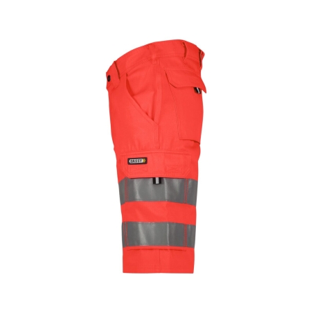 Bermuda de travail haute visibilité classe 2 multipoches Rouge fluo – Dassy Idaho
