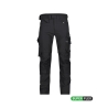 Pantalon de travail stretch multipoches slim fit genouillères Noir coupe longue – Dassy Impax