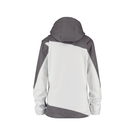 Veste softshell triple couche coupe cintrée femme Blanc/gris ciment – Dassy Jakarta Women