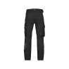 Pantalon de travail stretch multipoches slim fit genouillères Noir coupe longue – Dassy Impax