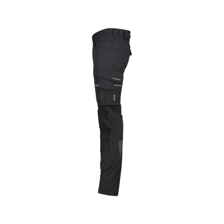 Pantalon de travail stretch multipoches slim fit genouillères Noir coupe longue – Dassy Impax