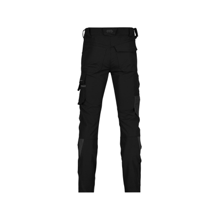 Pantalon de travail stretch multipoches slim fit genouillères Noir/gris anthracite coupe longue – Dassy Impax
