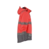 Veste softshell haute visibilité triple couche capuche amovible Rouge fluo/gris ciment – Dassy Malaga