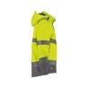 Veste softshell haute visibilité triple couche capuche amovible Jaune fluo/gris ciment – Dassy Malaga